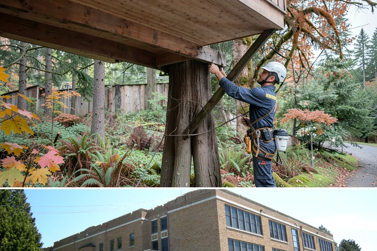 Young tree training in Maple Valley, King County, WA - Work should follow recognized arboricultural standards matched to specific seasonal sensitivities for each species in the Puget...