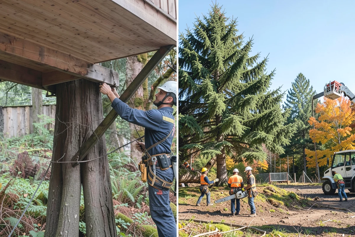 Young tree training in Marysville, Snohomish County, WA - Assess canopy condition and pruning objectives