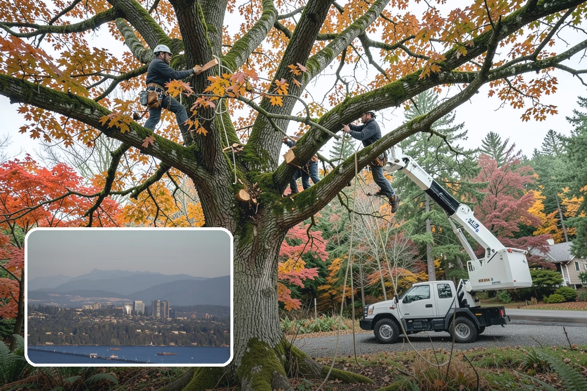 Young tree training in Medina, King County, WA - Improves tree structure, health, and appearance