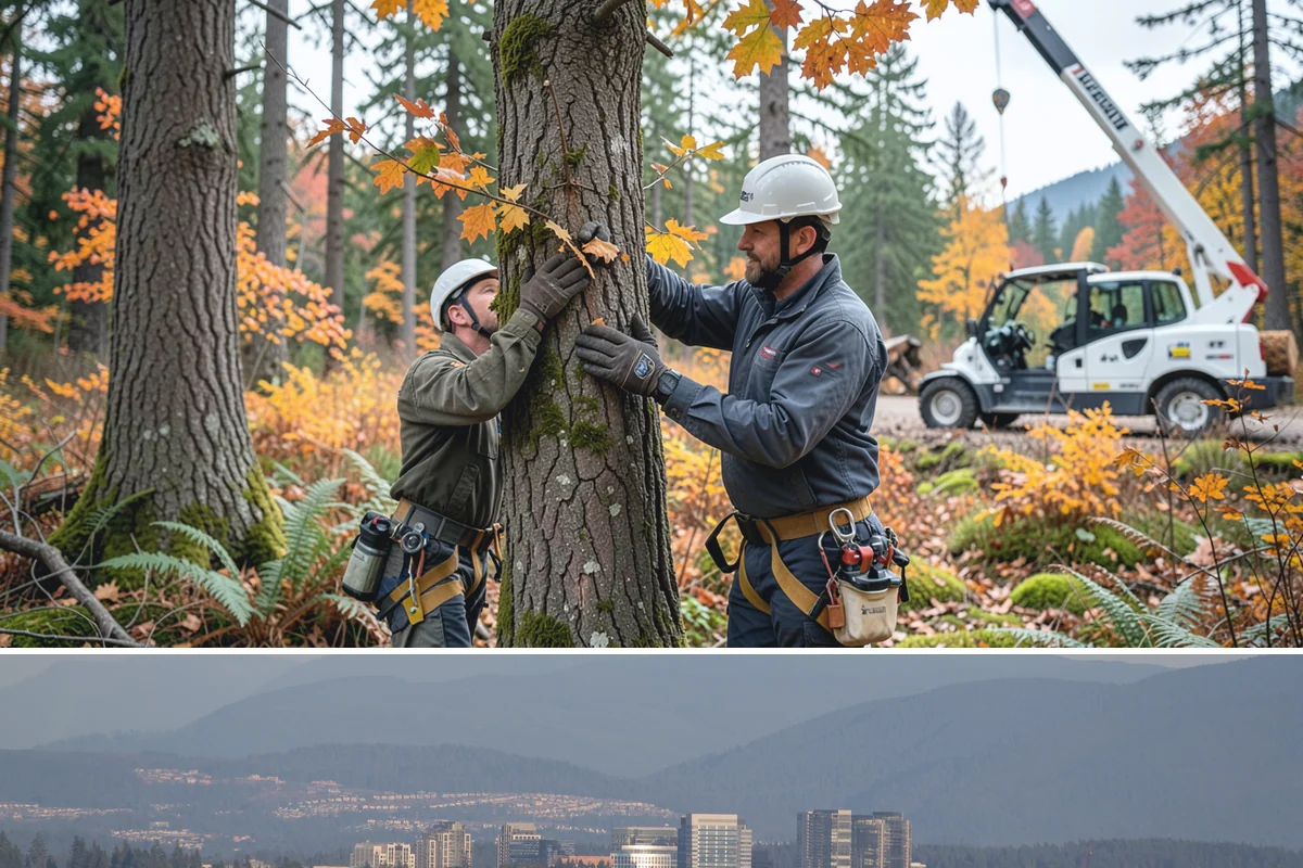 Young tree training in Medina, King County, WA - Work should follow recognized arboricultural standards matched to specific seasonal sensitivities for each species in the Puget...