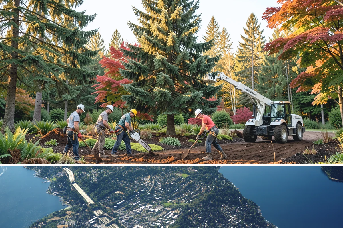 Young tree training in Mercer Island, King County, WA - Work should follow recognized arboricultural standards matched to specific seasonal sensitivities for each species in the Puget...