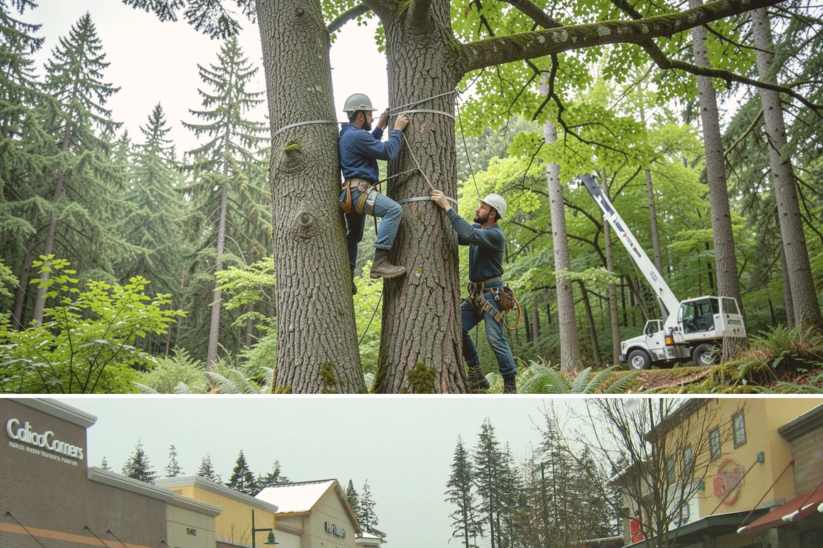 Young tree training in Mill Creek, Snohomish County, WA - Work should follow recognized arboricultural standards matched to specific seasonal sensitivities for each species in the Puget...