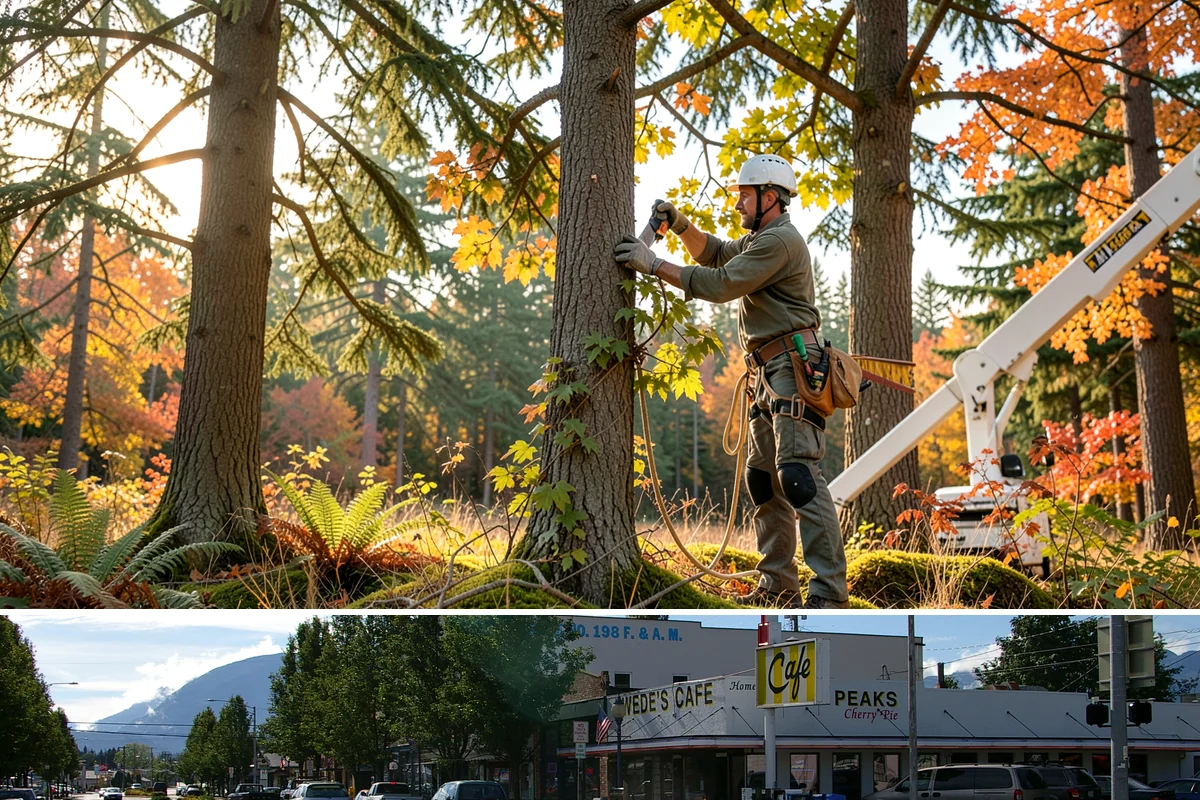 Young tree training in North Bend, King County, WA - Work should follow recognized arboricultural standards matched to specific seasonal sensitivities for each species in the Puget...
