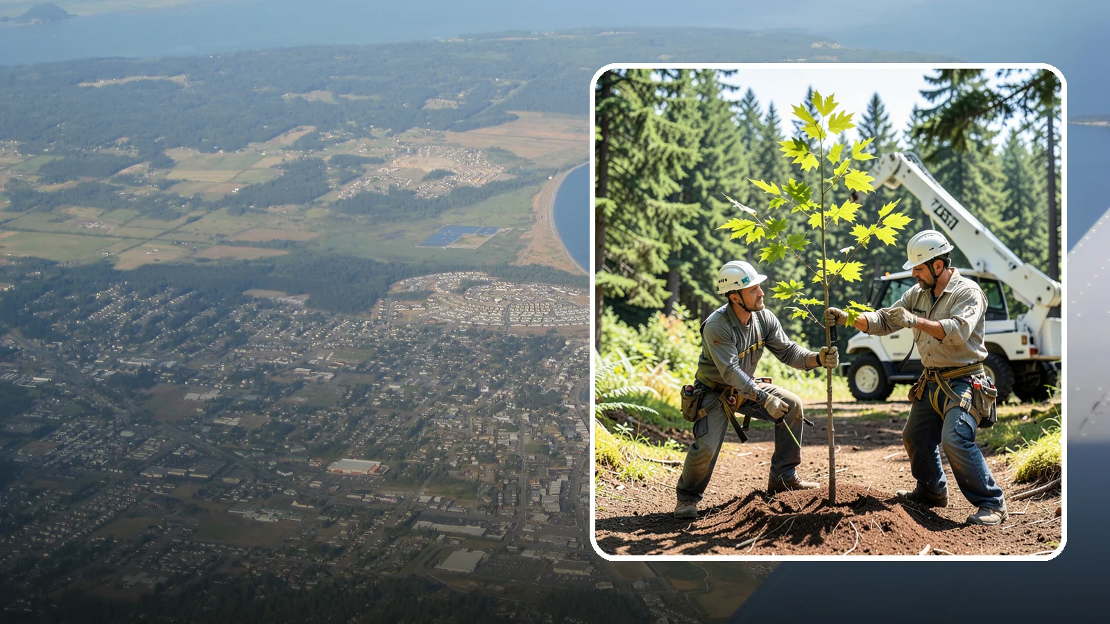Young tree training in Oak Harbor, Island County, WA - The early structural pruning of young trees.