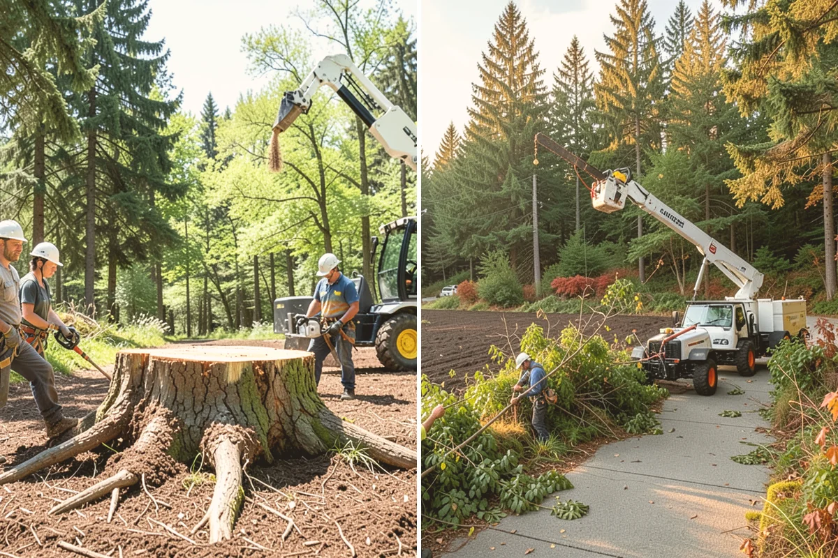 Young tree training in Orting, Pierce County, WA - Assess canopy condition and pruning objectives