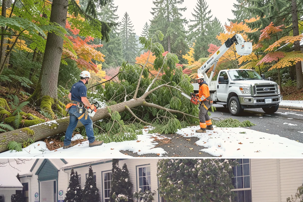 Young tree training in Pacific, King County, WA - Work should follow recognized arboricultural standards matched to specific seasonal sensitivities for each species in the Puget...