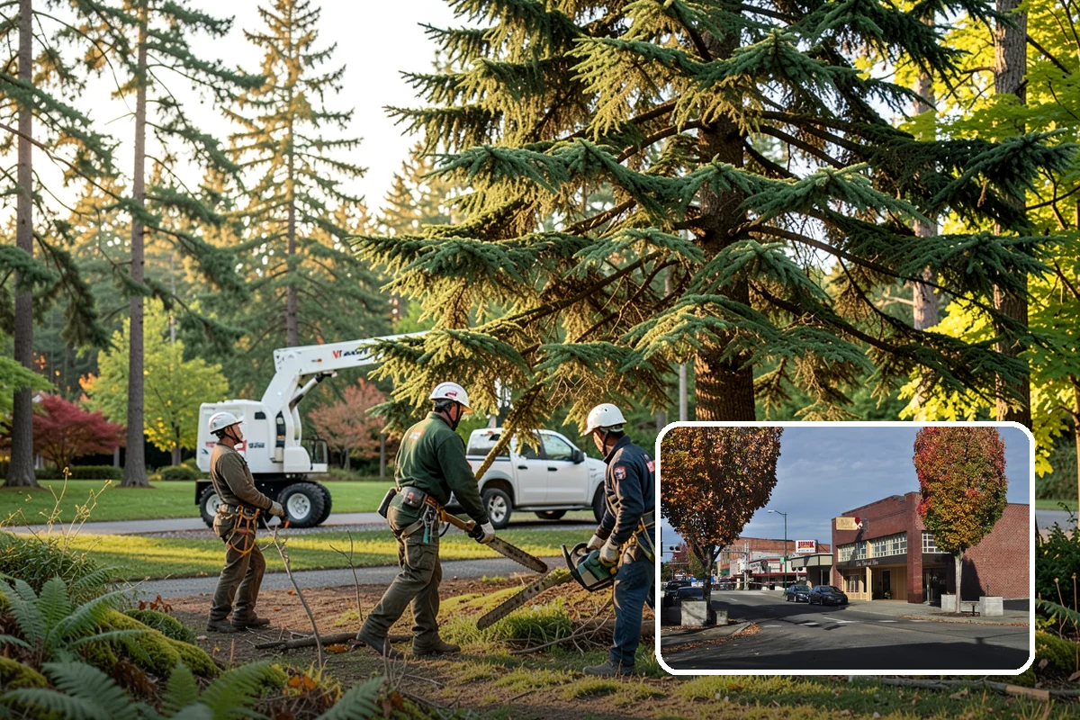 Young tree training in Puyallup, Pierce County, WA - Improves tree structure, health, and appearance