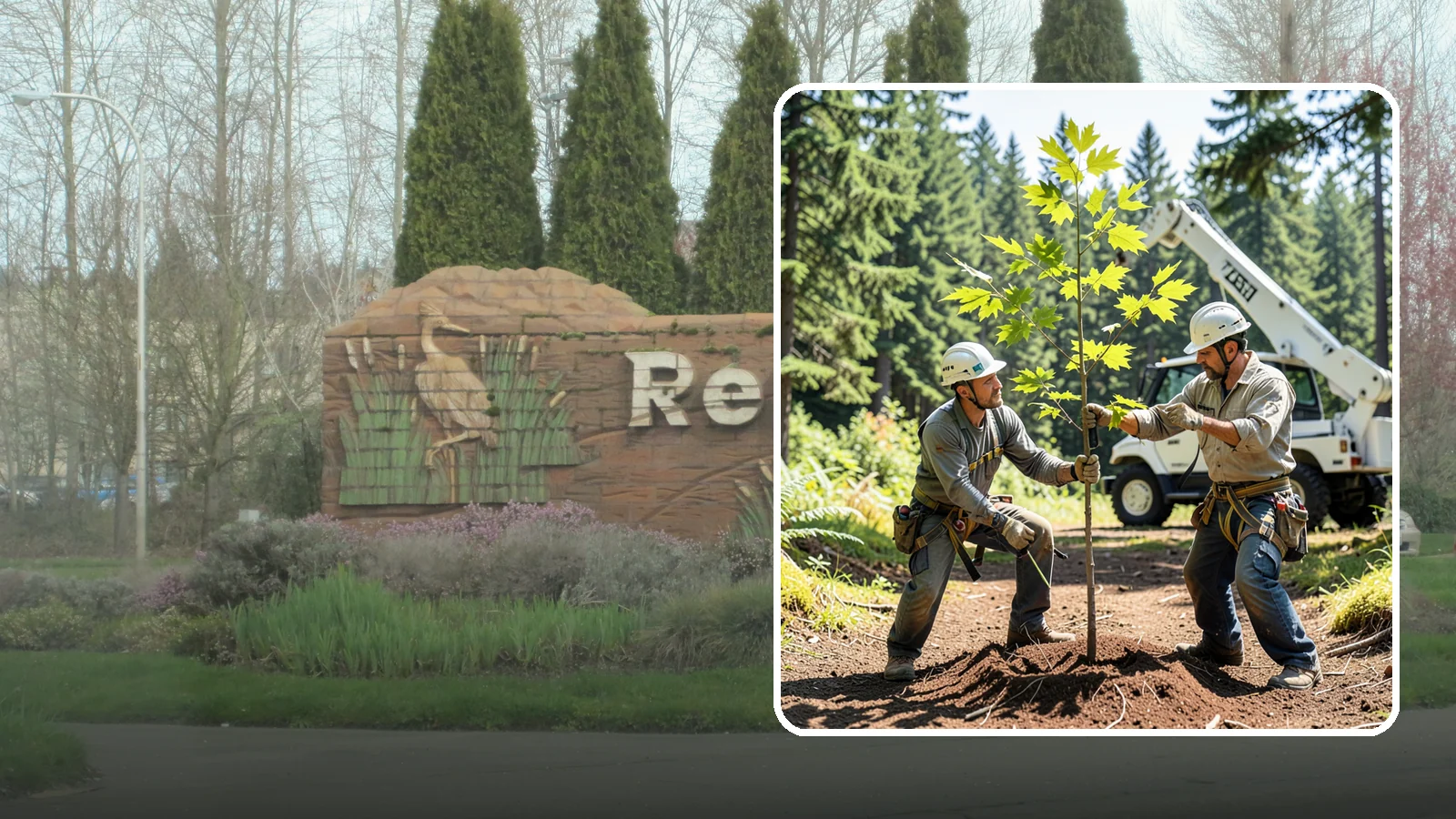 Young tree training in Renton, King County, WA - The early structural pruning of young trees.