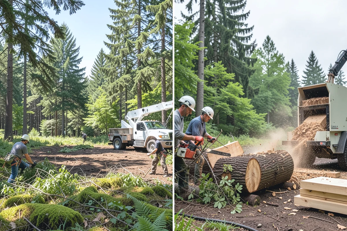 Young tree training in Roy, Pierce County, WA - Assess canopy condition and pruning objectives