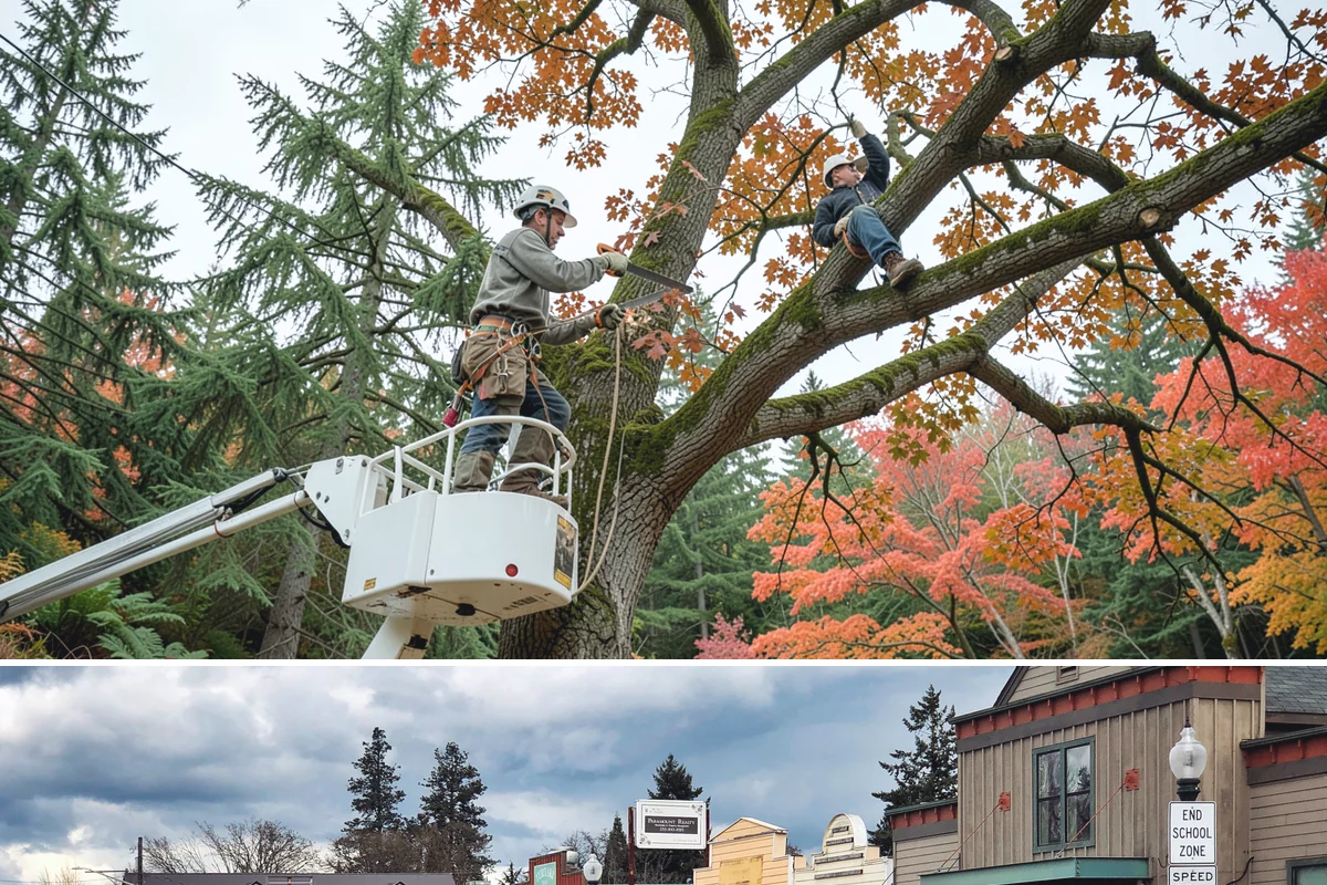 Young tree training in Roy, Pierce County, WA - Work should follow recognized arboricultural standards matched to specific seasonal sensitivities for each species in the Puget...