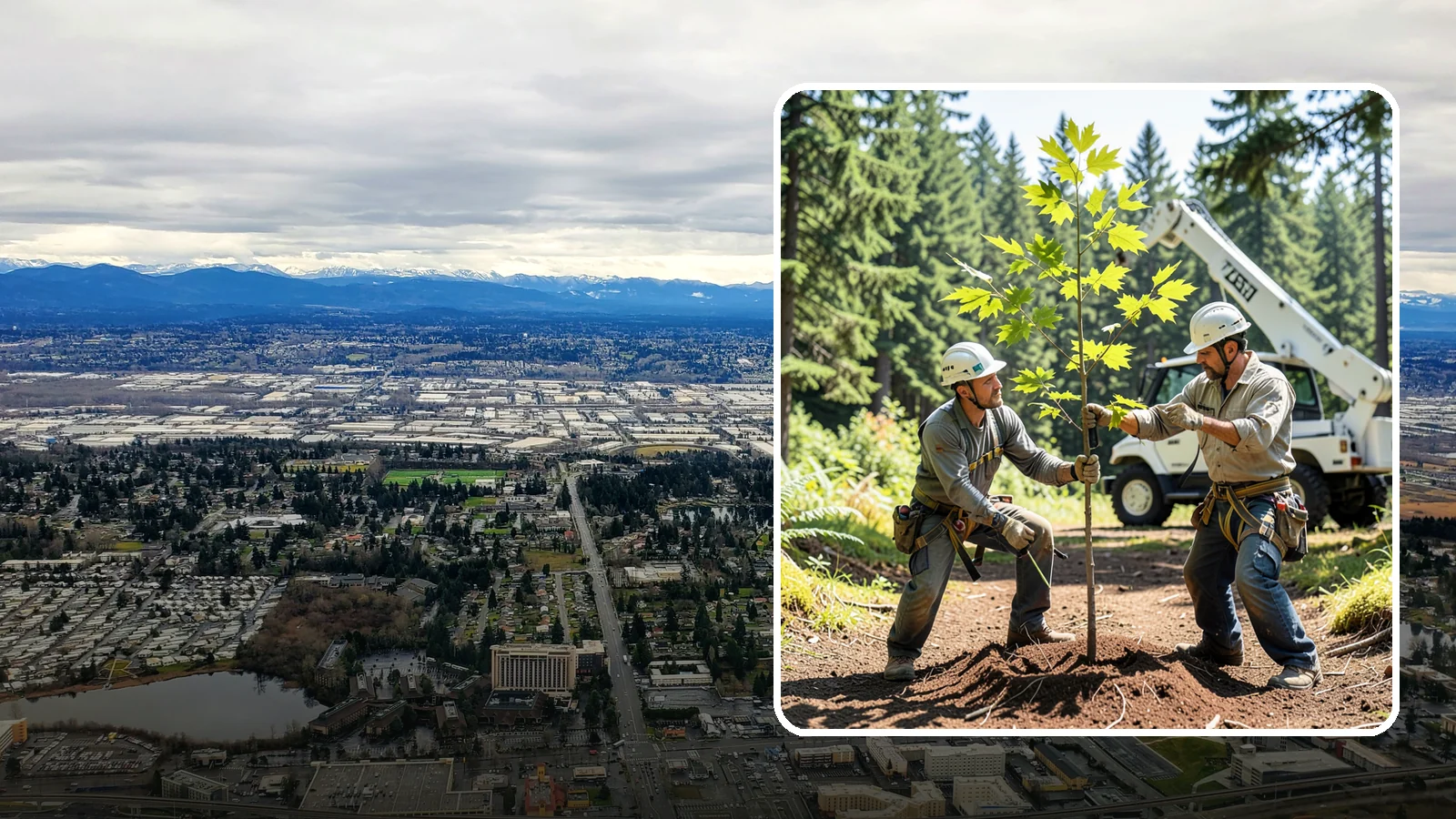 Young tree training in SeaTac, King County, WA - The early structural pruning of young trees.