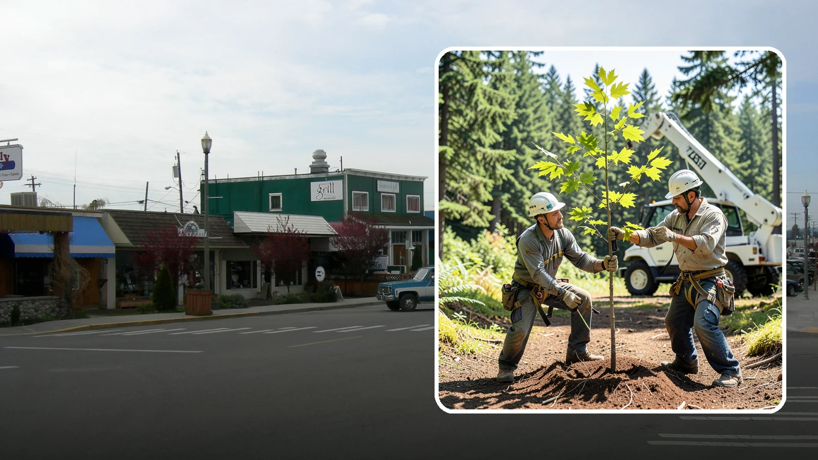 Young tree training in Stanwood, Snohomish County, WA - The early structural pruning of young trees.