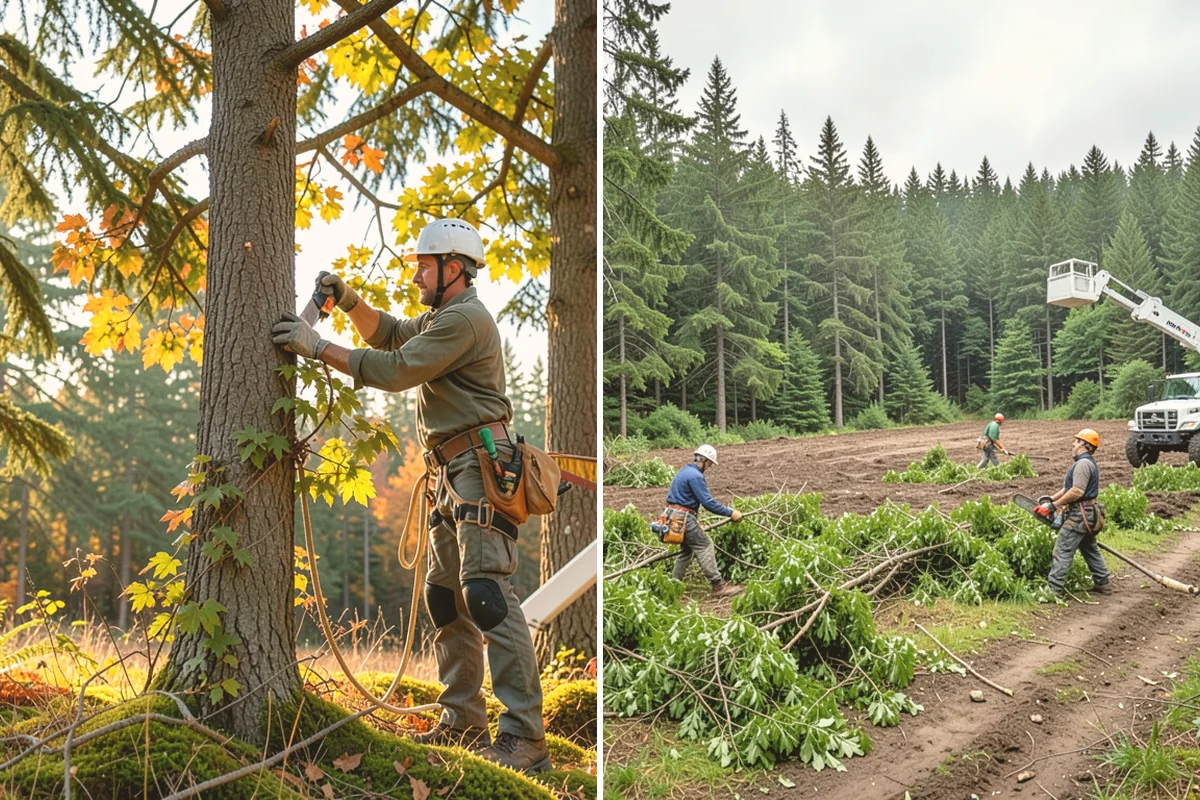 Young tree training in Stanwood, Snohomish County, WA - Assess canopy condition and pruning objectives