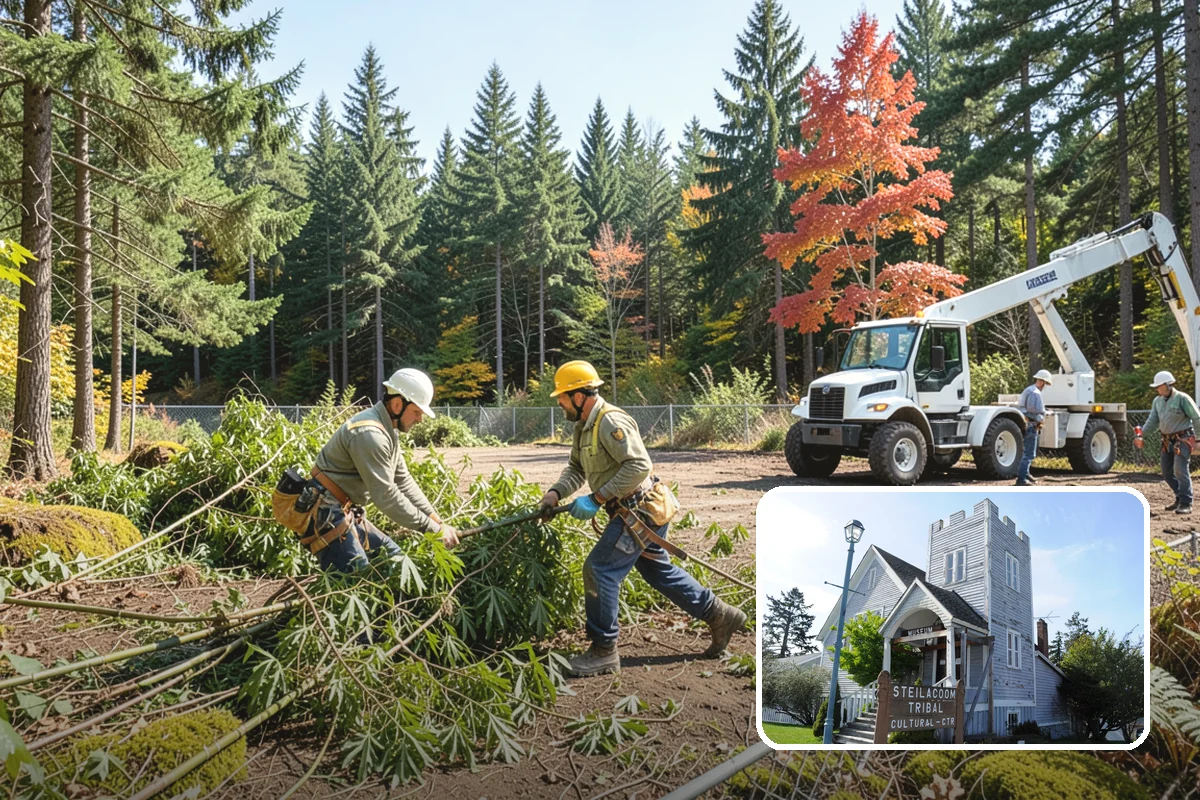 Young tree training in Steilacoom, Pierce County, WA - Improves tree structure, health, and appearance