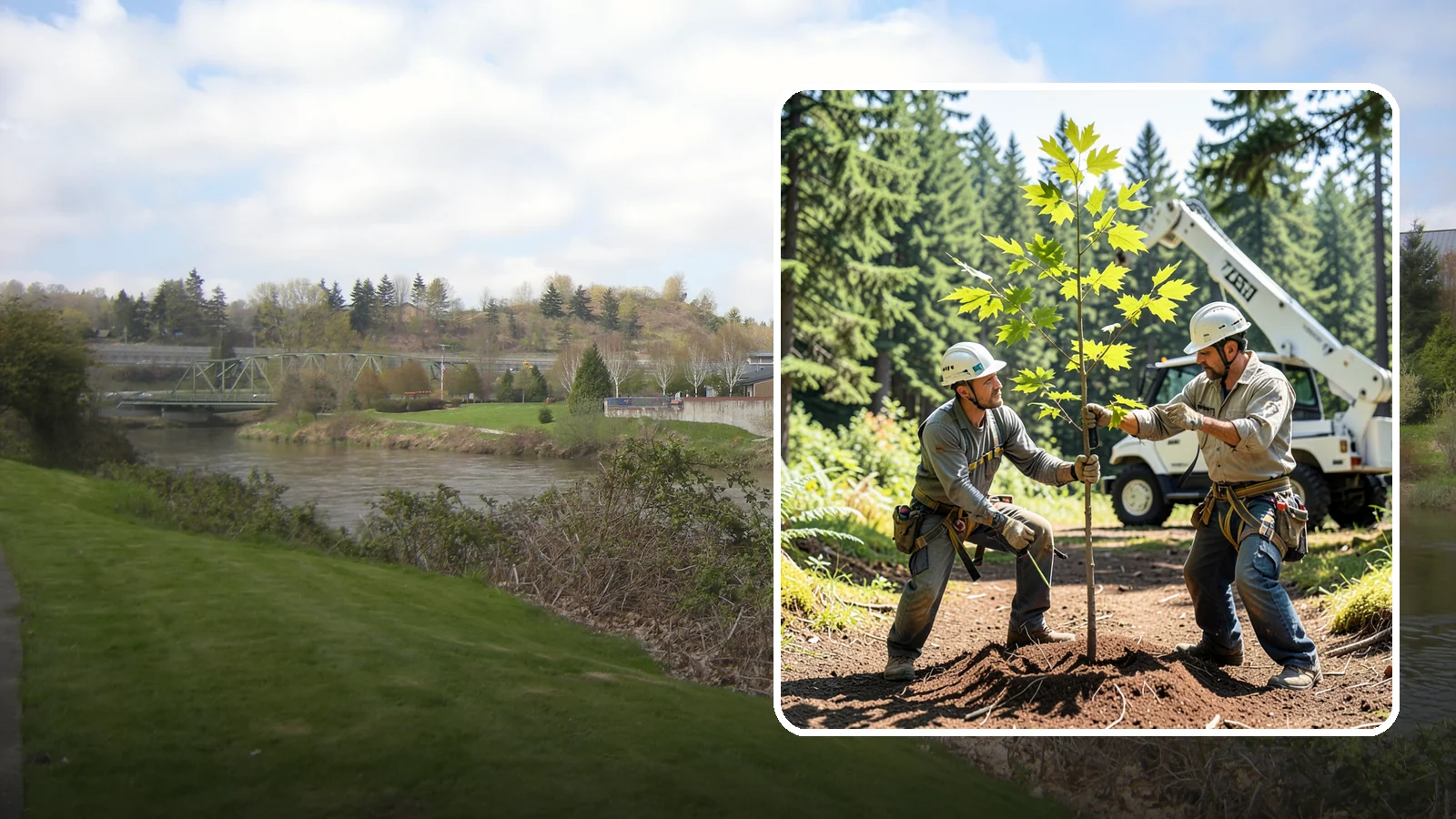 Young tree training in Tukwila, King County, WA - The early structural pruning of young trees.