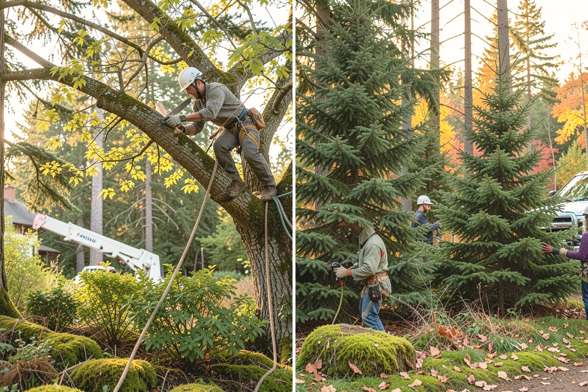 Young tree training in Tukwila, King County, WA - Assess canopy condition and pruning objectives