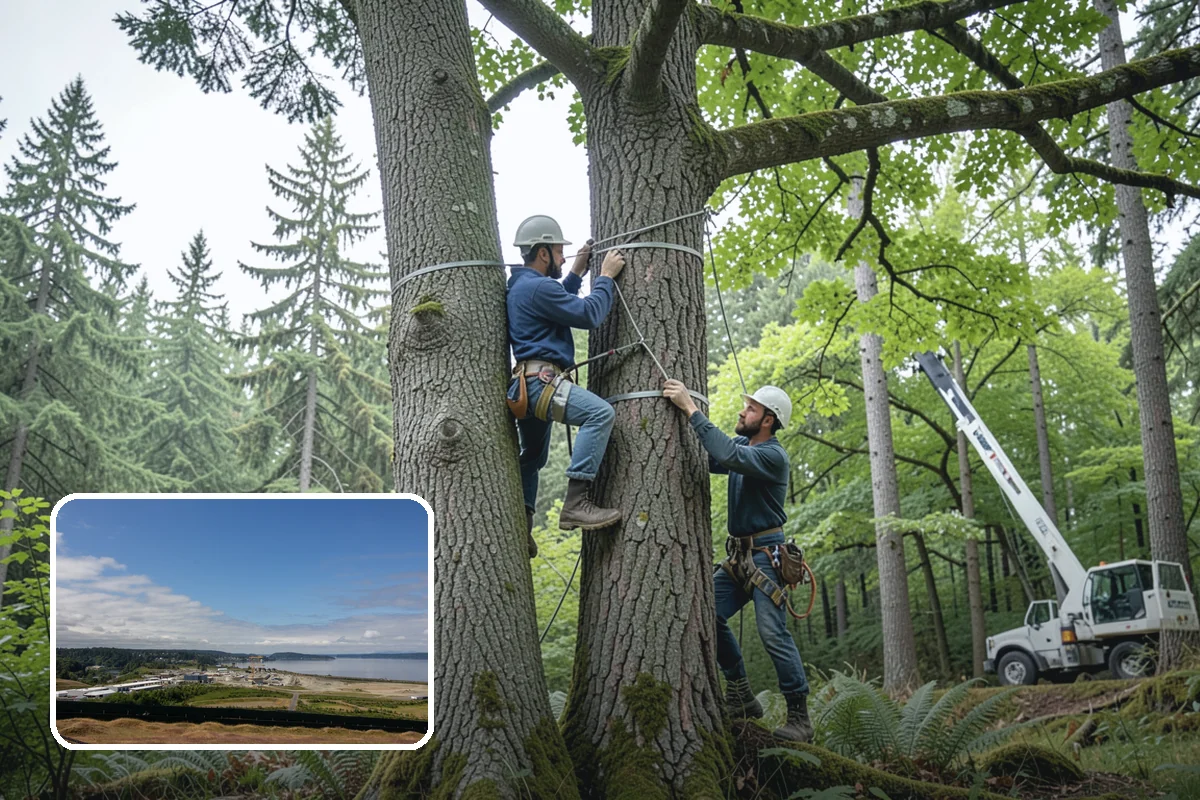 Young tree training in University Place, Pierce County, WA - Improves tree structure, health, and appearance