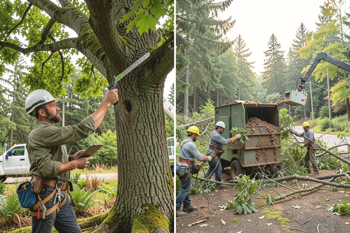 Young tree training in University Place, Pierce County, WA - Assess canopy condition and pruning objectives